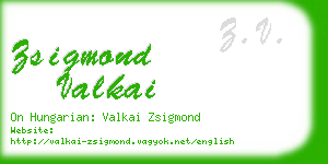 zsigmond valkai business card